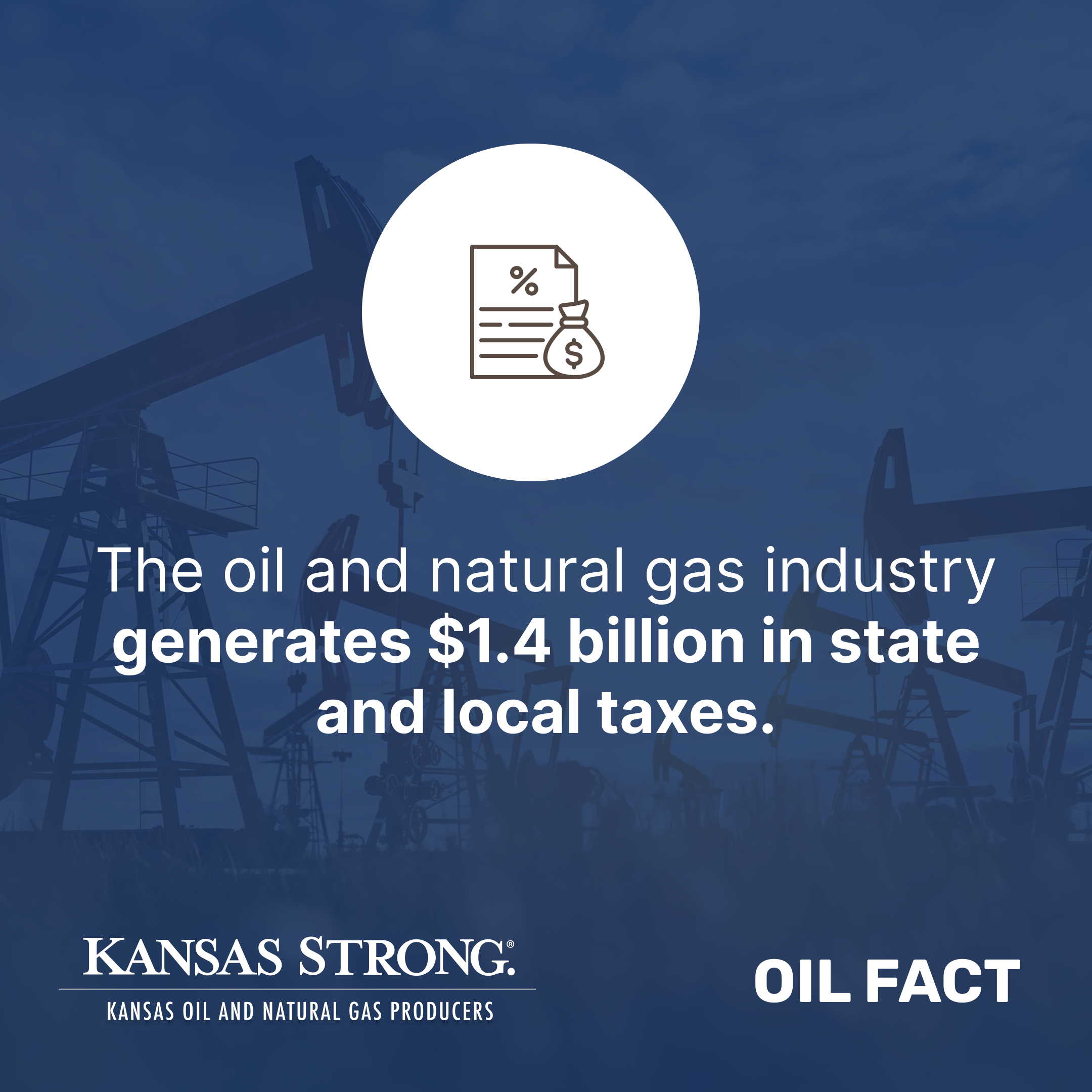 The oil and natural gas industry generates $1.4 Billion in state and local taxes
